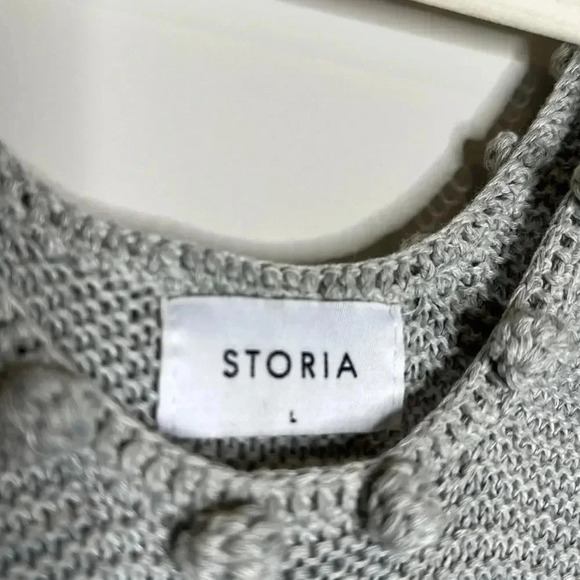 STORIA Gray Pom Pom Sweater - Picture 9 of 13